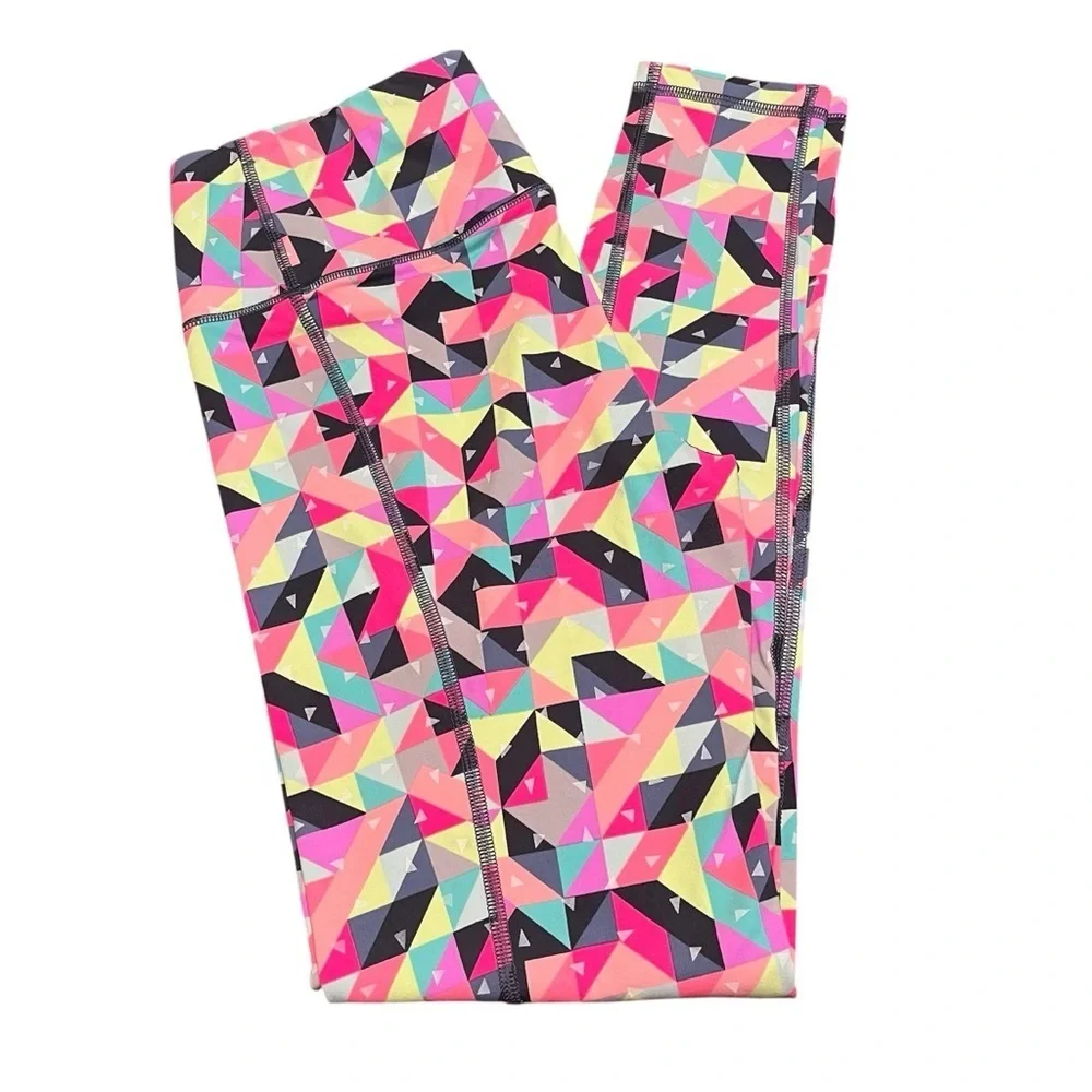 Victoria's Secret VSX Sport Knockout Leggings - Pink, Yellow, Black Size M